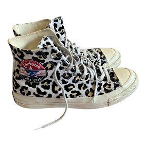 Converse Chuck Taylor All Star Leopard Print Sneakers - Black and White